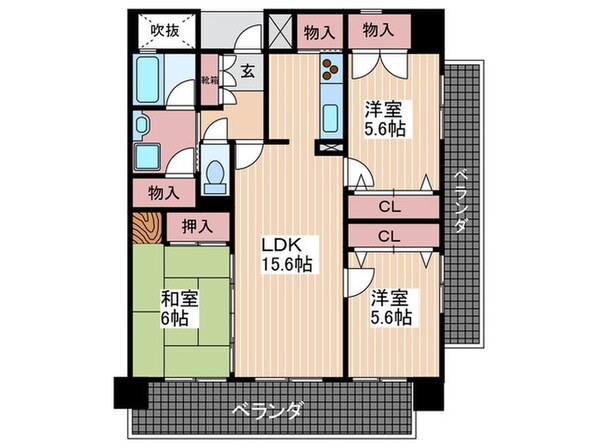 トレゾァ西原の物件間取画像